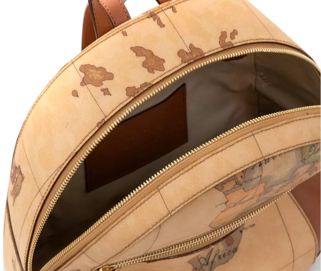 Alviero Martini Zaino Con Inserti Frontali In Pelle Natural CE033 6000 Geo Classic